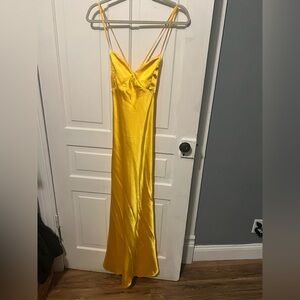 Lulu's Radiant Yellow Backless Dress